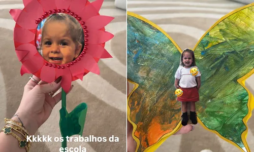 
				
					Virginia revela trabalhos escolares de Maria Flor e fãs se derretem
				
				