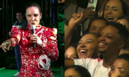 
				
					Ivete Sangalo viraliza após brincadeira indiscreta com fã
				
				