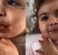 
                  Tays Reis flagra filha comendo ração de cachorro; VÍDEO