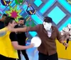 Celso Portiolli leva tortada histórica dos herdeiros de Faustão; VÍDEO