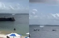 Tromba d'água volta a se formar em praia da Barra após duas semanas