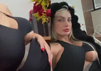 Andressa Urach exibe complicação após gravar pornô com 8 homens