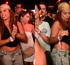 Filha de Carlinhos Brown, Clara Buarque curte Léo Santana; FOTOS