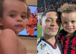 Filho de Matheuzinho obriga a mãe a fazer 'tatuagem' do Vitória; VÍDEO