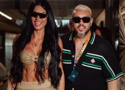 Namorada de Belo usa colar avaliado em R$ 50 mil no Festival de Cannes