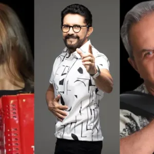 Dorgival Dantas, Adelmário Coelho e Flávio José se encontram em show