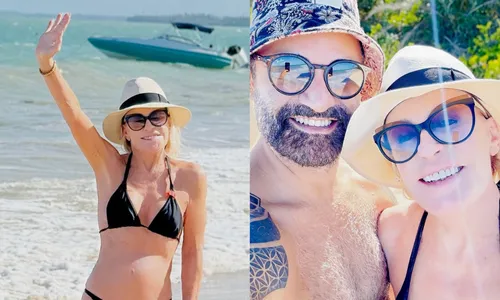 
				
					Ana Maria Braga surge de biquíni ao lado do namorado na Bahia; FOTOS
				
				