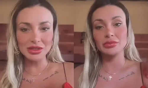
				
					Andressa Urach surpreende e anuncia nova profissão: 'Em nome de Jesus'
				
				