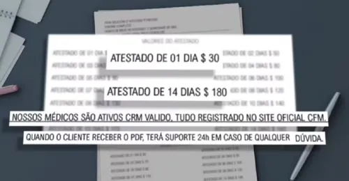
				
					Atestados médicos falsos são vendidos no centro de Salvador
				
				