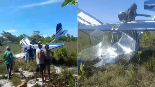 
				
					Avião monomotor cai no sul da Bahia e dois homens ficam feridos
				
				