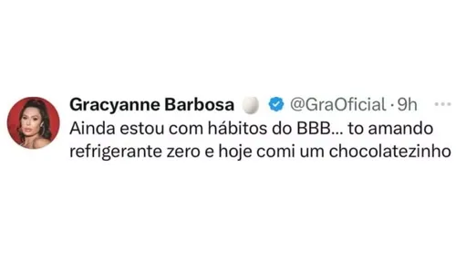 
				
					BBB 25: Gracyanne Barbosa revela consequências do confinamento
				
				