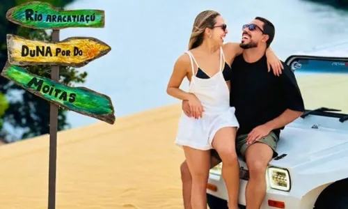 
				
					'BBB 25': Renata e Maike curtem viagem romântica no Ceará; veja fotos
				
				