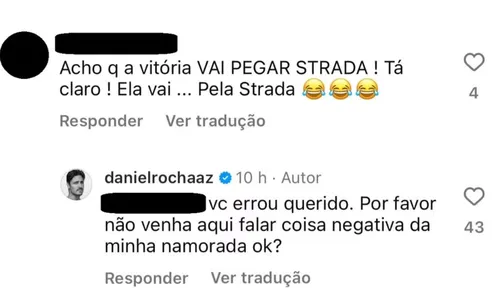 
				
					BBB: namorado de Vitória Strada se irrita com previsão de eliminação
				
				