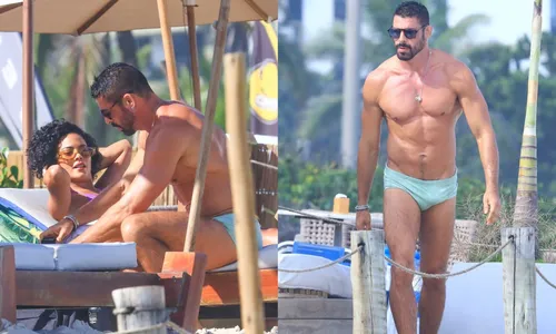 
				
					Bella Campos e Cauã Reymond gravam 'Vale Tudo' em praia carioca; FOTOS
				
				