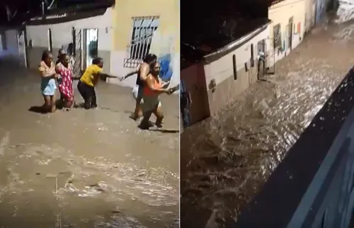 
				
					Cidade da Bahia tem casas alagadas e transtornos devido às chuvas
				
				