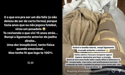 
				
					DJ Bárbara Labres sofre grave acidente durante jogo com Ludmilla
				
				