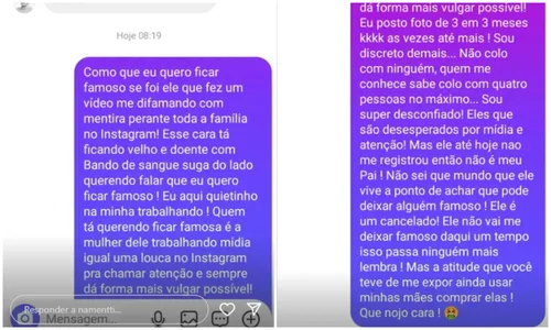 
				
					Filho de Latino chama pai de 'cancelado' e ataca madrasta: 'Louca'
				
				