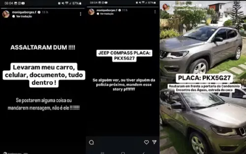 
				
					Influenciador com 1,6 milhão de seguidores tem carro roubado na Bahia
				
				