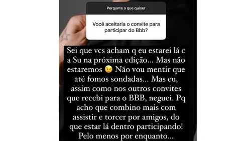 
				
					Kelly Key quebra silêncio sobre participação no BBB 25 com a filha
				
				