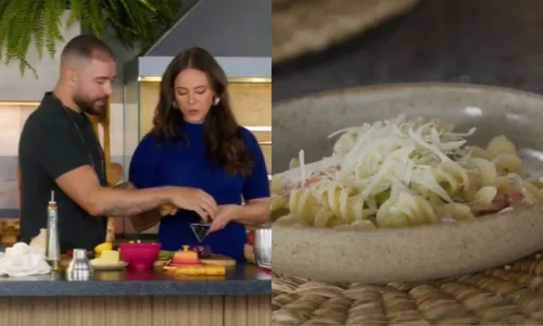 
				
					Macarrão do amor: aprenda receita que Diogo Nogueira fez para Paolla
				
				