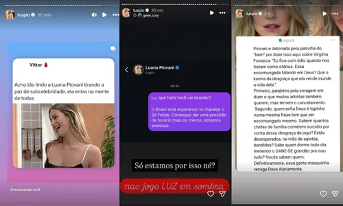 
				
					Piovani alfineta Virginia em polêmica: 'Tirando paz de subcelebridade'
				
				