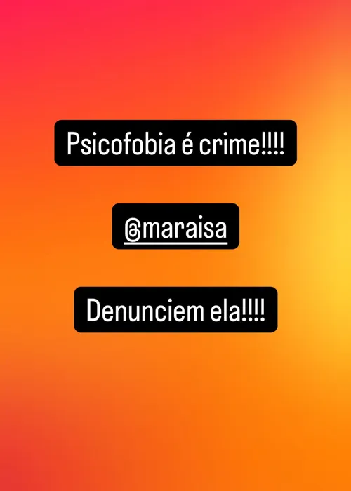 
				
					Andressa Urach se revolta e ataca Maraisa após nova música: 'Crime'
				
				
