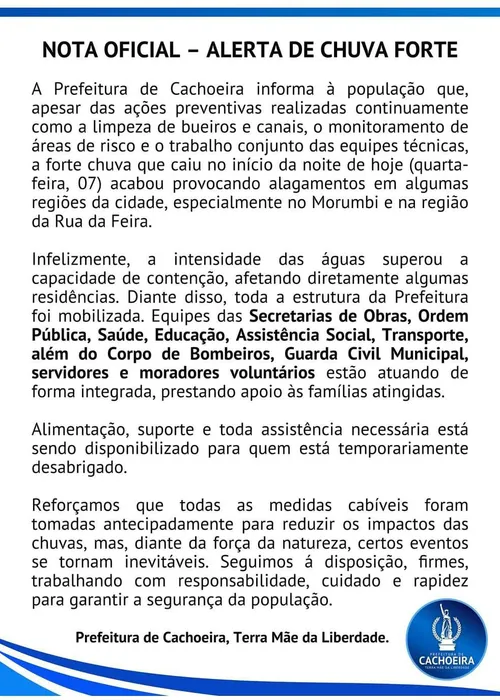 
				
					Cidade da Bahia tem casas alagadas e transtornos devido às chuvas
				
				