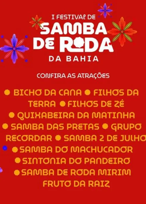 
				
					Dia Nacional do Samba de Roda terá festival em Salvador; confira
				
				