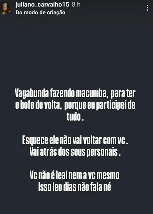 
				
					Ex-funcionário revela que Gracyanne fez 'macumba' para reatar com Belo
				
				