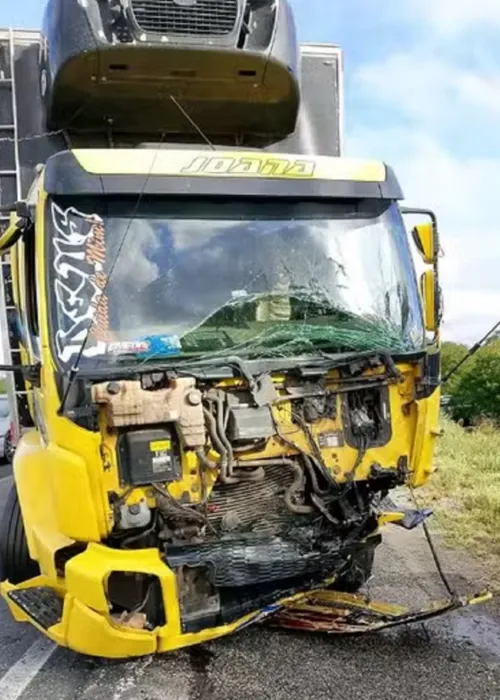 
				
					Homem morre e carro pega fogo após colisão entre caminhões na BR-324
				
				