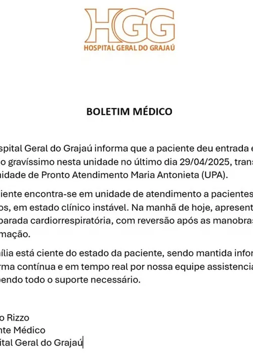 
				
					Médicos suspeitam que atriz mirim do SBT tem início de morte cerebral
				
				