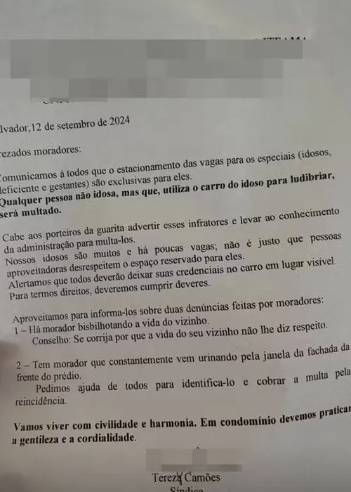 
				
					Moradores são alertados após 'amor aos gritos' em condomínio na Bahia
				
				