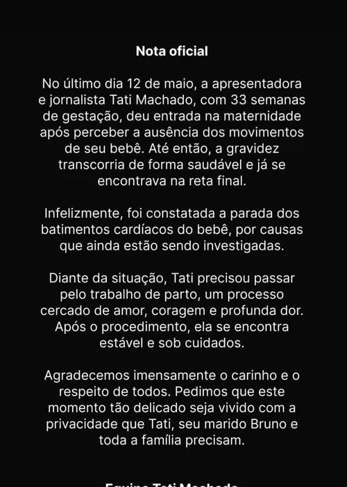 
				
					Patrícia Poeta chora e dedica 'Encontro' a Tati Machado: 'Dor'
				
				