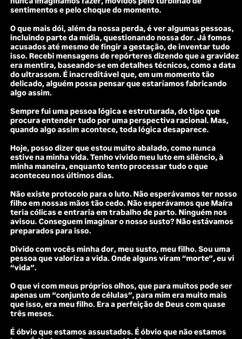 
				
					Thiago Nigro faz carta aberta após polêmica com feto e pede perdão
				
				