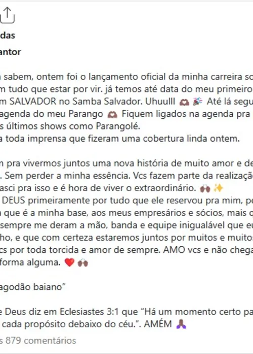 
				
					Tony Salles estreia carreira solo no Samba Salvador, neste sábado (23)
				
				