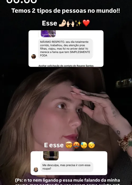 
				
					Virginia recebe crítica sobre look usado em festa da filha e rebate
				
				