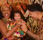 
                  Iza e Yuri Lima batizam a filha Nala na Igreja da Penha no Rio; FOTO