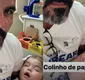 
                  Juliano Cazarré surge com filha internada após melhora das infecções