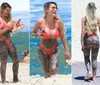 Andressa Urach ostenta biquíni fio-dental e exibe perna toda tatuada