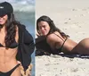 Bruna Marquezine é flagrada com bumbum para cima na praia; FOTOS