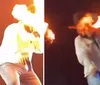 Cantor Léo fica ferido após ter rosto atingido por fogo em show; VÍDEO