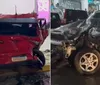 Carro de luxo invade estacionamento e atinge três veículos em Salvador