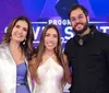 Fátima Bernardes e namorado vão ao SBT e Patrícia Abravanel dá recado