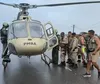 PM e idoso são resgatados por helicóptero após assalto na Bahia