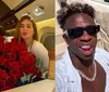 Virginia recebe buquê de flores após encontro com Vini Jr. em viagem