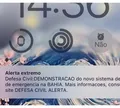 Defesa Civil emite demonstração de alerta para emergências via SMS
