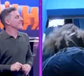 Luciano Huck fica sem graça após Lívia Andrade 'mostrar demais'