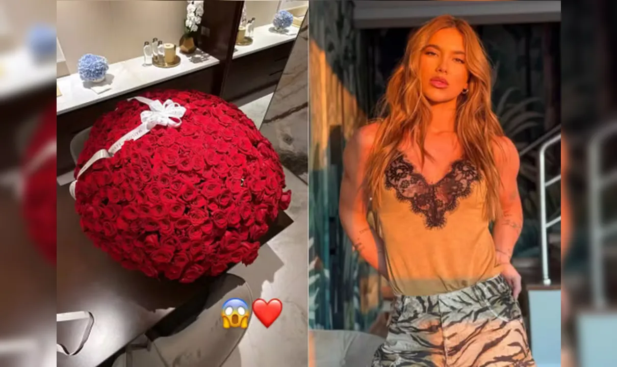 Virginia recebe buquê de 500 rosas com valor astronômico em Dubai