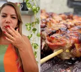 Aprenda a fazer o espetinho de carne no bacon da Mani Reggo