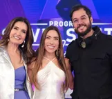 Fátima Bernardes e namorado vão ao SBT e Patrícia Abravanel dá recado